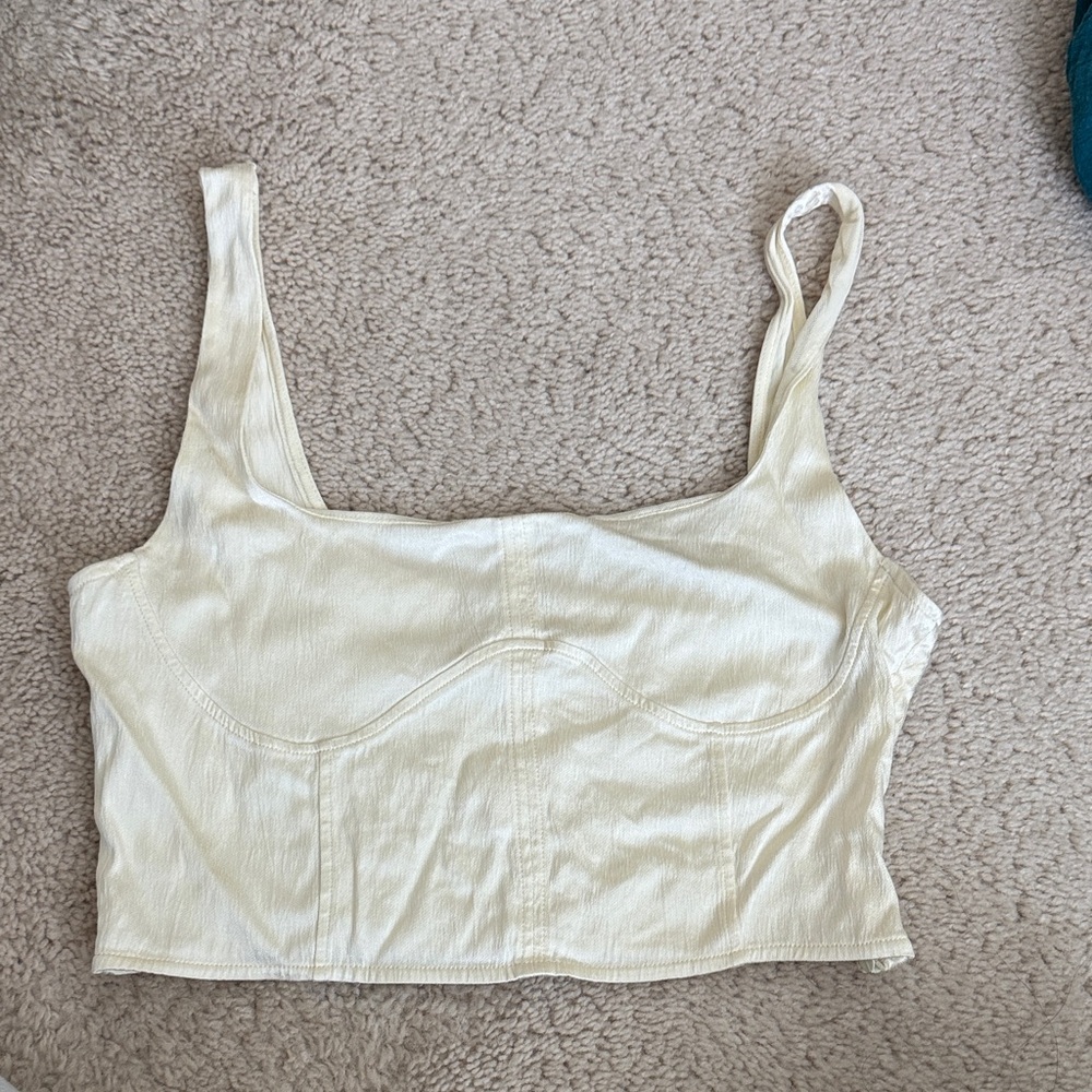 Zara Cream Crop Top